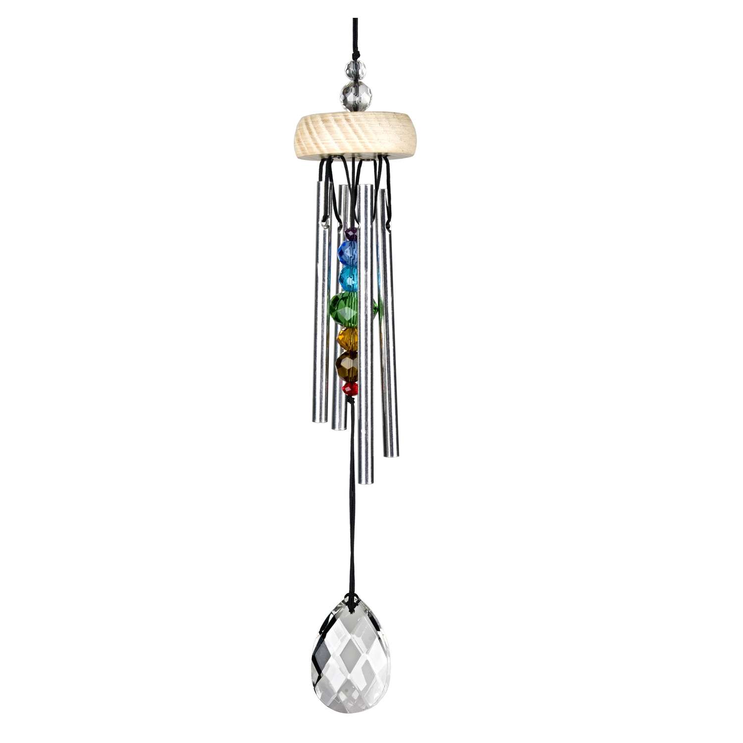 Woodstock Chimes Gem Drop Chime Aluminum/Wood 10 in. Prism Wind Chime