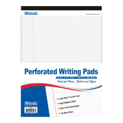 Bazic Products 8.5 in. W X 11.75 in. L Perforated Writing Pad 50 sheet
