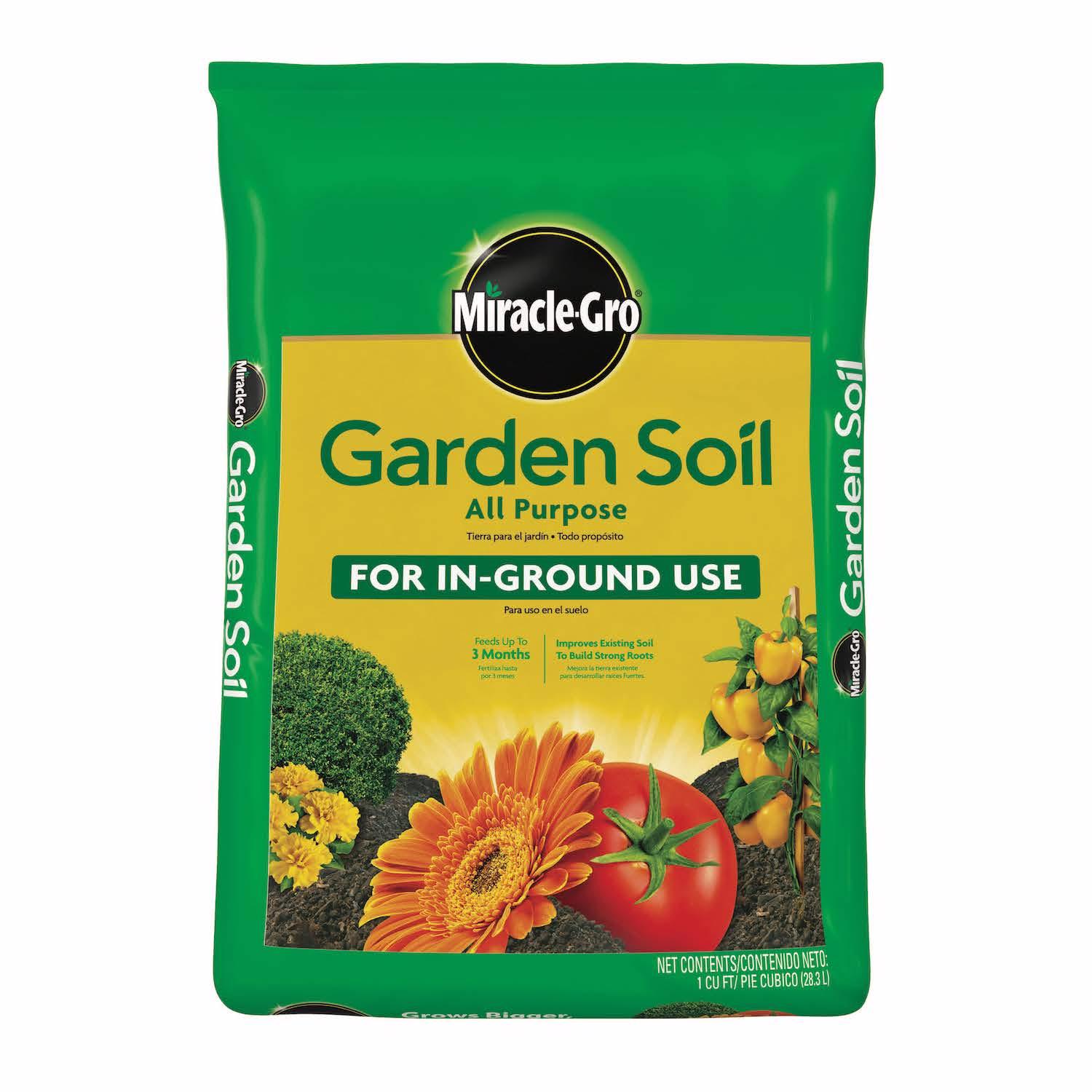 Image of garden bed filled with Miracle-Gro Garden Soil All Purpose