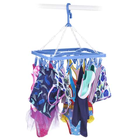 Whitmor 18.5 in. H X 11.6 in. W X 2 in. D Plastic Hanging Clothes ...