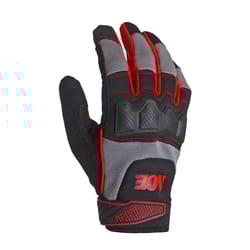 Ace Men's Indoor/Outdoor Heavy Duty Work Gloves Black/Gray XL 1 pair