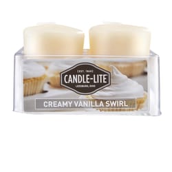 Candle-Lite White Creamy Vanilla Swirl Scent Votive Candles