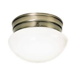 Satco Nuvo 5 in. H X 7.5 in. W X 7.5 in. L Antique Brass Ceiling Light