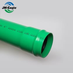 JM Eagle PVC Sewer Main 6 in. D X 14 ft. L Bell 0 psi