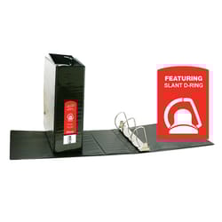 Bazic Products 3 in. W X 12 in. L Slant D-Ring Black View Binder