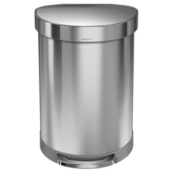 Simplehuman 60 L Silver Stainless Steel Step Trash Can
