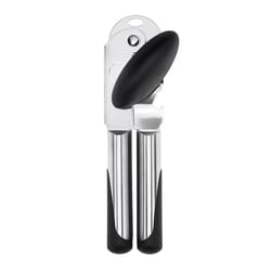 OXO Satin Nickel Black/Silver Stainless Steel Manual Can Opener