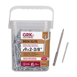 GRK Deck Elite No. 9 in. X 2-3/8 in. L Silver Star Trim Head Deck Screws 350 pk