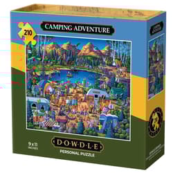Dowdle Camping Adventure Personal Puzzle Cardboard/Paper Multicolored 210 pc