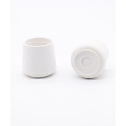 Ace Rubber Leg Tip Off-White Round 1-1/2 in. W 2 pk