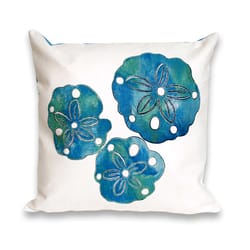 Liora Manne Visions I Pearl Sand Dollar Polyester Throw Pillow 20 in. H X 2 in. W X 20 in. L