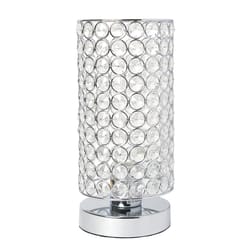 Elegant Designs 10.75 in. Chrome Silver Table Lamp