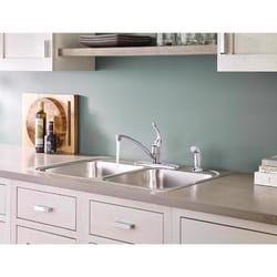 Moen Chateau One Handle Chrome Kitchen Faucet Side Sprayer Included