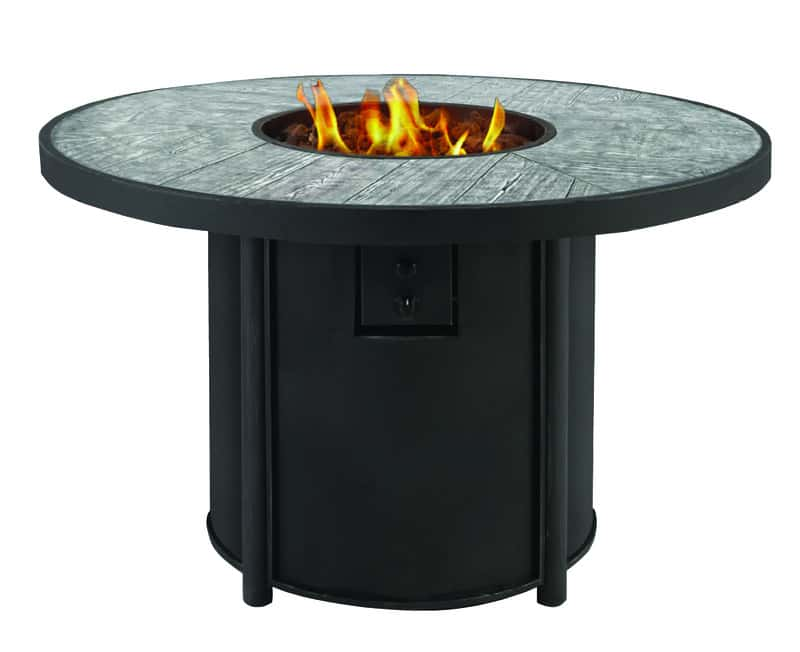 Living Accents Round Propane Fire Pit 25 in. H x 42 in. W ...