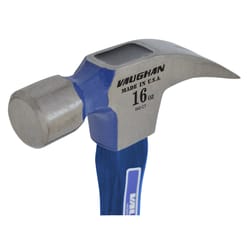 Vaughan 16 oz Smooth Face Claw Hammer 13 in. Fiberglass Handle