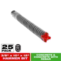 Diablo Rebar Demon 3/8 in. X 12 in. L Carbide Hammer Drill Bit SDS-Plus Shank 25 pk