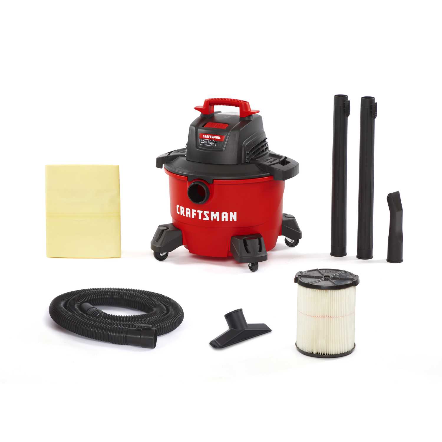 Craftsman 6 Gal Corded Wet Dry Vacuum 7 5 Amps 120 Volt 3 5 Hp