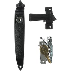 Ace Bare Black Steel Push Button Latch 1 pk