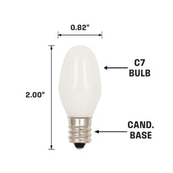 Westinghouse C7 E12 (Candelabra) Filament LED Bulb Warm White 7 Watt Equivalence 1 pk