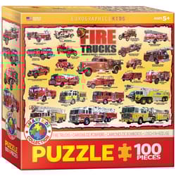 Eurographics Fire Trucks Jigsaw Puzzles Multicolored 100 pc
