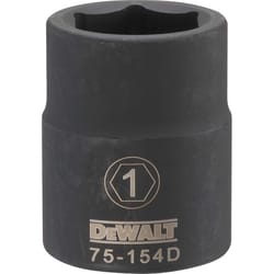 DeWalt 1 in. X 3/4 in. drive SAE 6 Point Impact Socket 1 pc