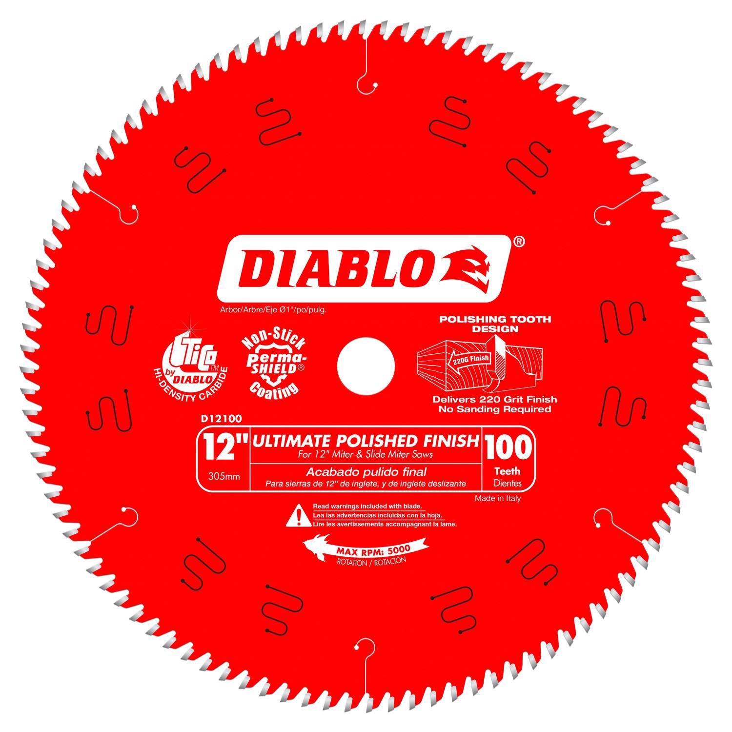 Diablo 12 in. D X 1 in. TiCo Hi-Density Carbide Circular Saw Blade 100 teeth 1 pk Uae Electronic uaeelectronic.com