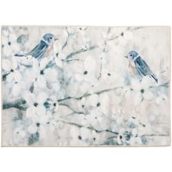 Olivia's Home 22 in. W X 32 in. L Multi-Color Spring Dogwoods and Songbirds Polyester Accent Rug