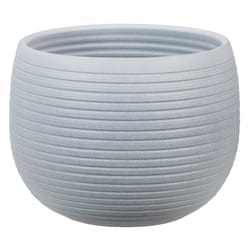 Scheurich Linara 6.25 in. D Ceramic Flower Pot Light Gray