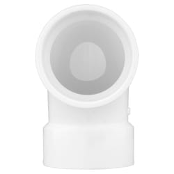 Charlotte Pipe Schedule 40 3 in. Hub X 3 in. D Hub PVC Elbow 1 pk