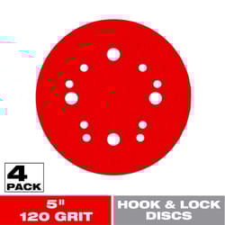 Diablo 5 in. Ceramic Blend Hook and Lock Sanding Disc 120 Grit Medium 4 pk