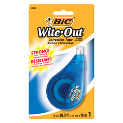 BIC Wite-Out White Correction Tape 1 oz 1 pk