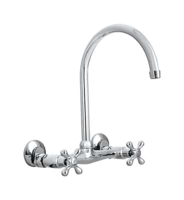 Homewerks Two Handle Chrome Wall Mount Kitchen Faucet Ace Hardware