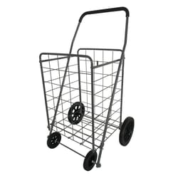 Apex 40.6 in. H X 21.7 in. W X 24.4 in. L Gray Collapsible Shopping Cart