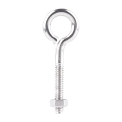 Hampton 3/16 in. X 2 in. L Stainless Stainless Steel Eyebolt Nut Included