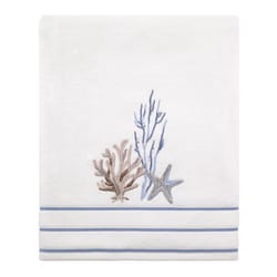 Avanti Linens Abstract Coastal White Cotton Bath Towel 1 pc
