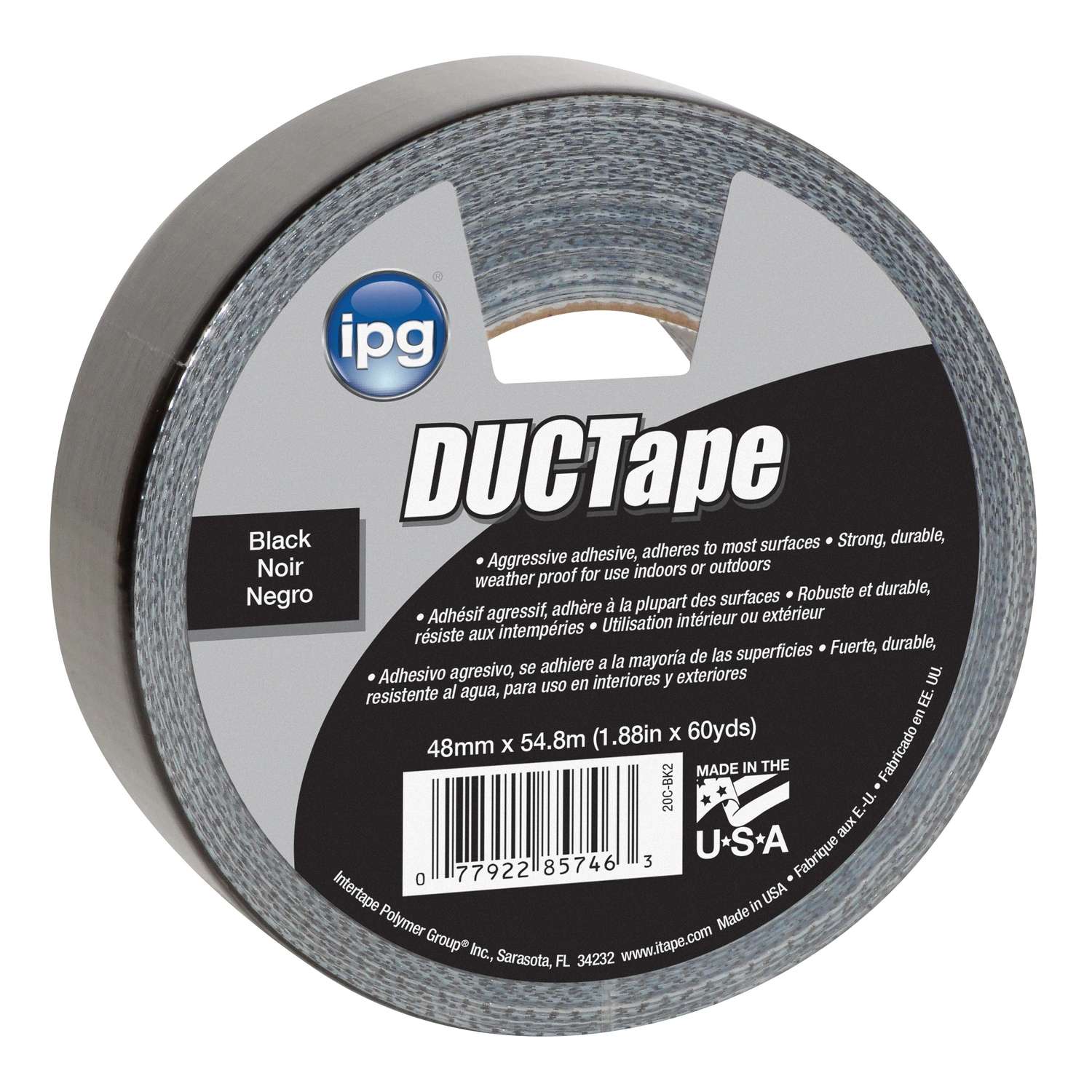 IPG JobSite 1.88 in. W x 60 yd. L Black Duct Tape - Ace Hardware