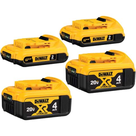 DeWalt 20V MAX DCB324 4 Lithium Ion 2Ah and 4Ah Battery Combo Pack 4 pc