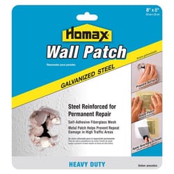 Homax 8 in. L X 8 in. W Reinforced Metal Silver Self Adhesive Wall Repair Patch