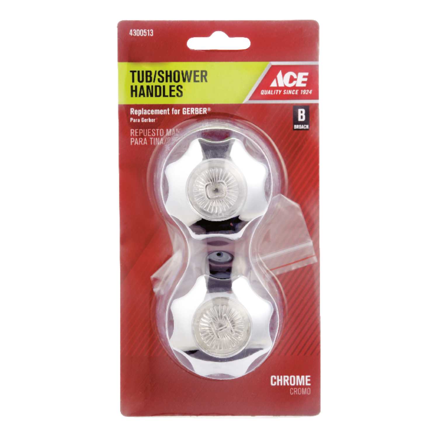 Ace Short/Long Chrome Hot and Cold Tub and Shower Handle Ace Hardware