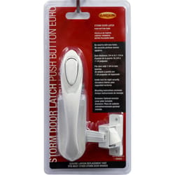 Larson Euro Zinc-Plated White Zinc Push Button Latch 1 pk