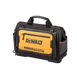 DEWALT Black- Yellow Polyester 7.75-in Zippered Backpack in the Tool Bags  department at