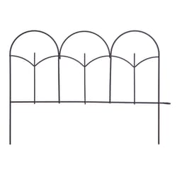 Panacea 18 in. L X 14 in. H Steel Black Triple Arch Finial Fence Section