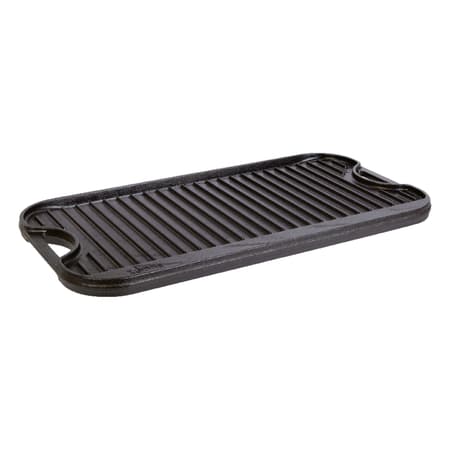 Lodge Logic Cast-Iron Reversible Grill & Griddle, Black