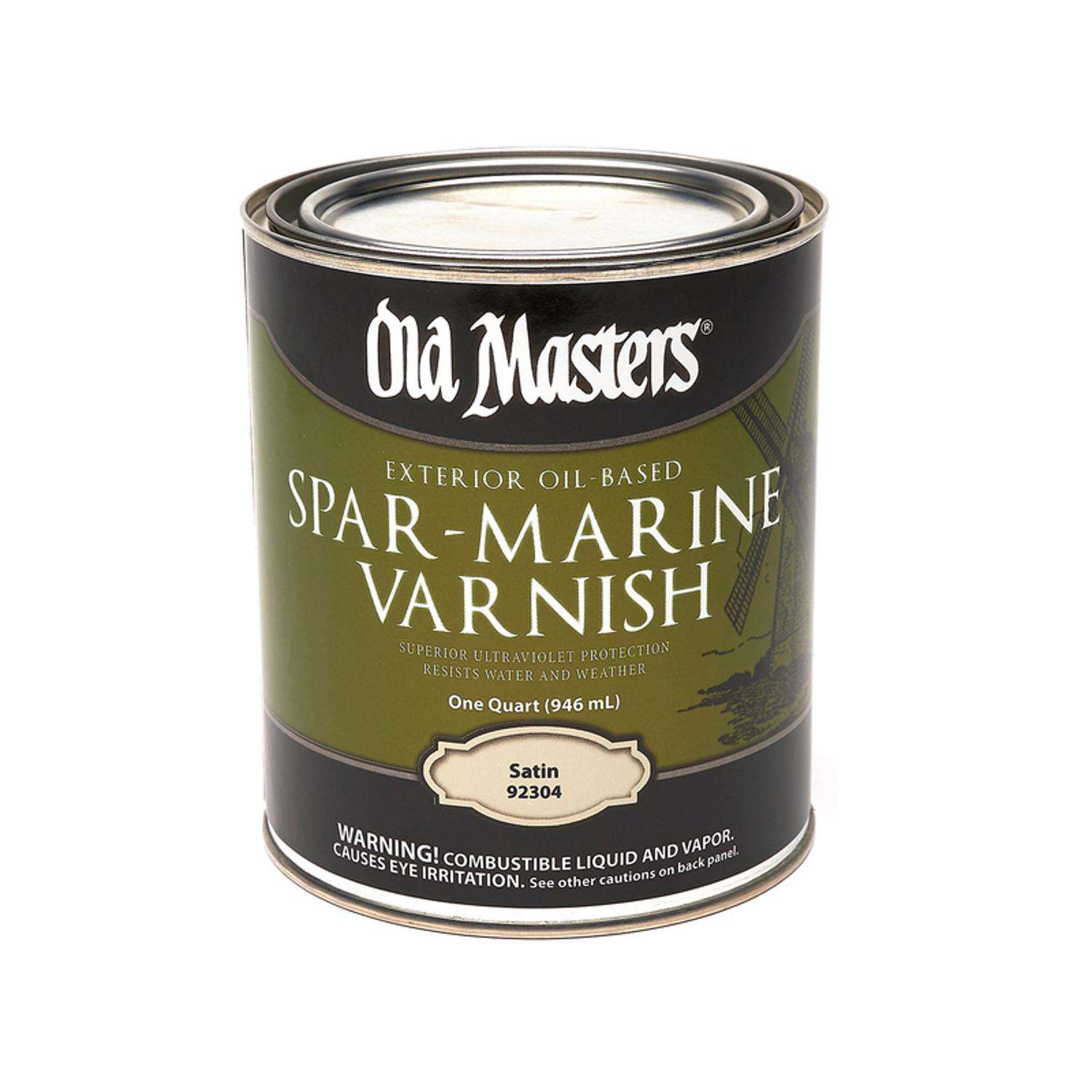 Old Masters Satin Clear OilBased Marine Spar Varnish 1 qt Ace Hardware