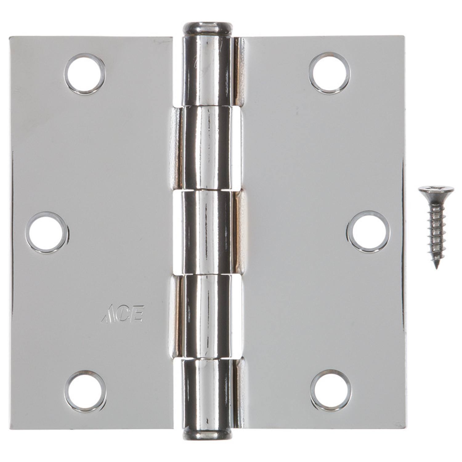 Ace 3-1/2 in. L Chrome Residential Door Hinge 3 pk - 01-3550-405 - Hardware Accessories  sku 01-3550-405