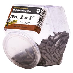 Big Timber Phillips Num 2 Head X 1 in. L Phillips Insert Bit Steel 100 pc