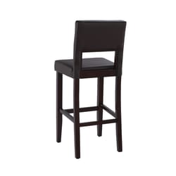 Linon Home Decor Dark Brown Polyurethane Barstool 30 in.