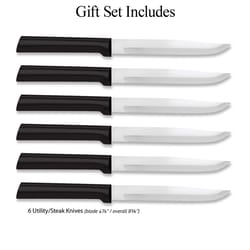 Rada Cutlery 5 in. L Stainless Steel Utility Knife Set 6 pc