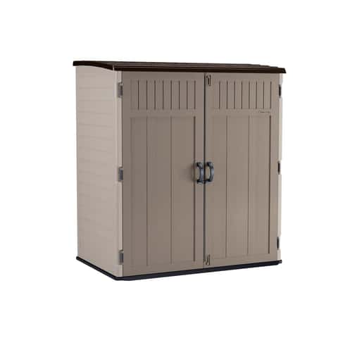 Suncast 6 ft. x 3 ft. Resin Vertical Pent Storage Shed with Floor