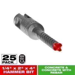 Diablo Rebar Demon 1/4 in. X 4 in. L Carbide Hammer Bit Set SDS-Plus Shank 25 pc